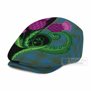 Oliver Tartan Flat Cap, Jeff Cap Traditional Scottish Thistle