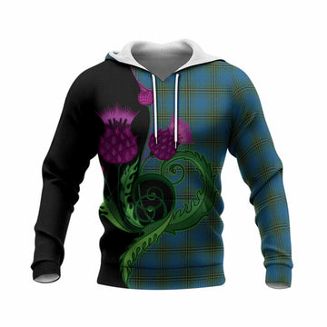 Oliver Tartan Knitted Hoodie Traditional Scottish Thistle