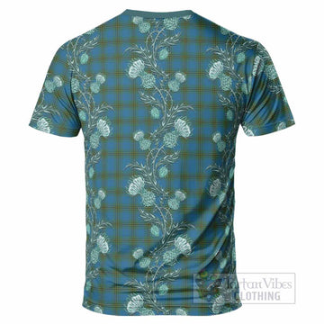 Oliver Tartan T-Shirt Seamless Scottish Thistle Flowers