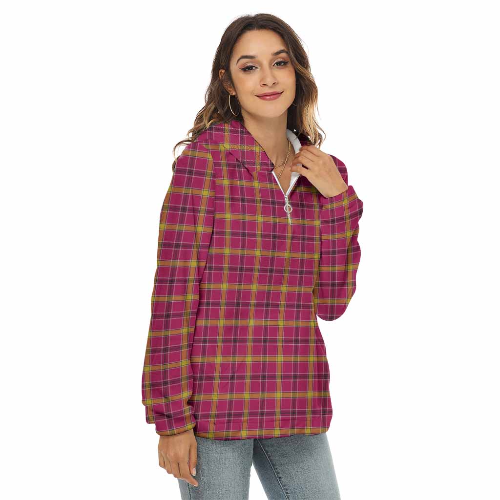 O'Meehan Tartan Women's Borg Fleece Hoodie with Half Zip Female - Tartan Vibes Clothing