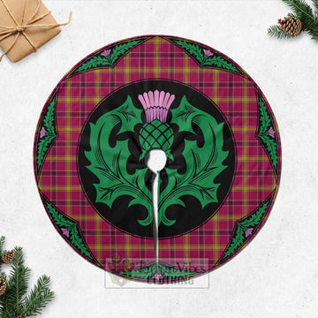 Tartan Vibes Clothing O'Meehan Tartan Christmas Tree Skirt Scottish Thistle Style