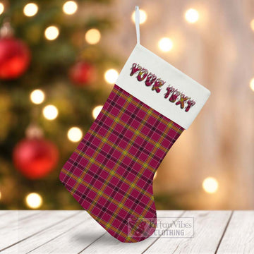 Tartan Vibes Clothing O'Meehan Tartan Christmas Stocking with Personalized Text