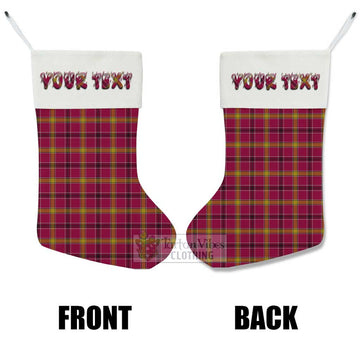 Tartan Vibes Clothing O'Meehan Tartan Christmas Stocking with Personalized Text
