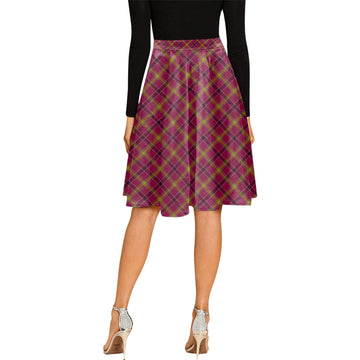 O'Meehan Tartan Melete Pleated Midi Skirt