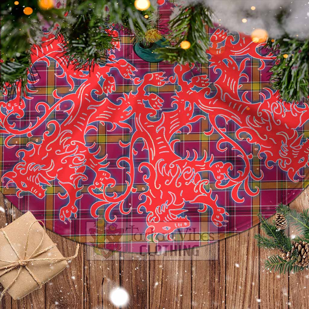 O'Meehan Tartan Christmas Tree Skirt Lion Rampant Style - Tartan Vibes Clothing
