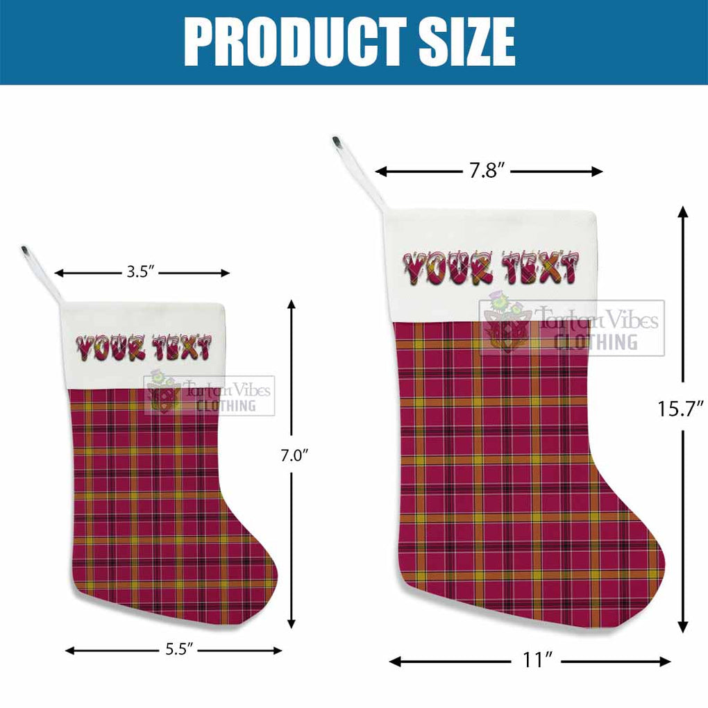 Tartan Vibes Clothing O'Meehan Tartan Christmas Stocking with Personalized Text