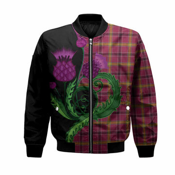 O'Meehan Tartan Bomber Jacket Traditional Scottish Thistle
