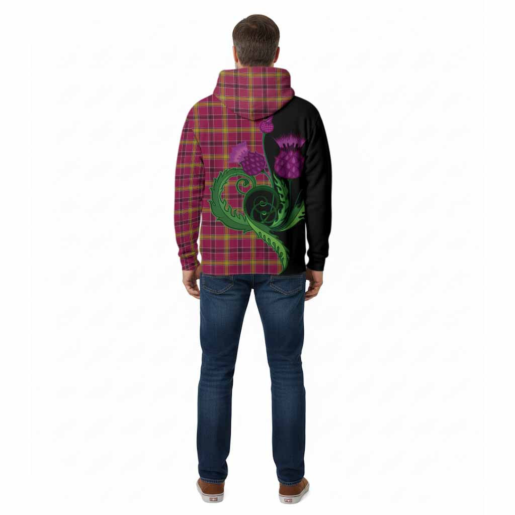 O'Meehan Tartan Cotton Hoodie Traditional Scottish Thistle