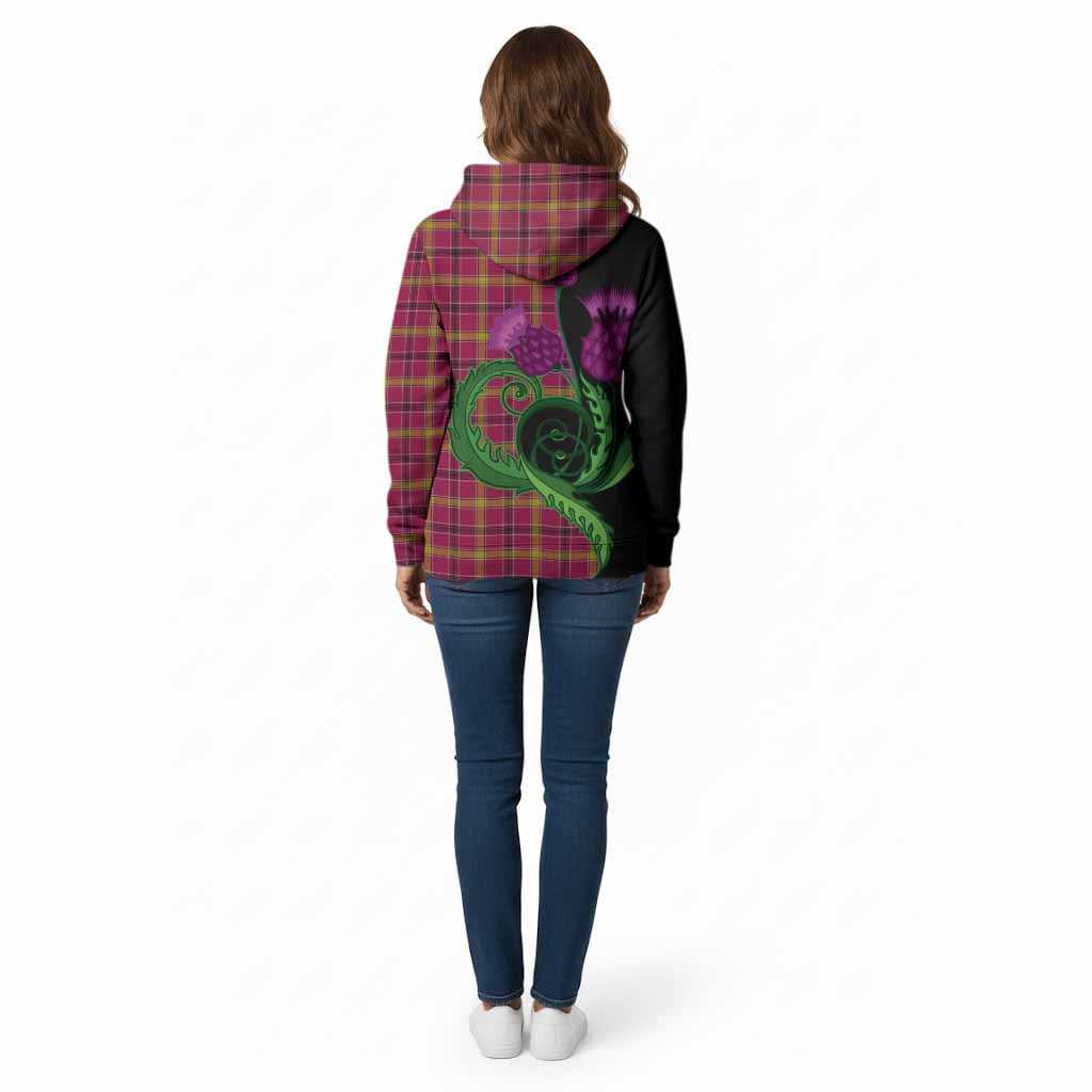 O'Meehan Tartan Cotton Hoodie Traditional Scottish Thistle