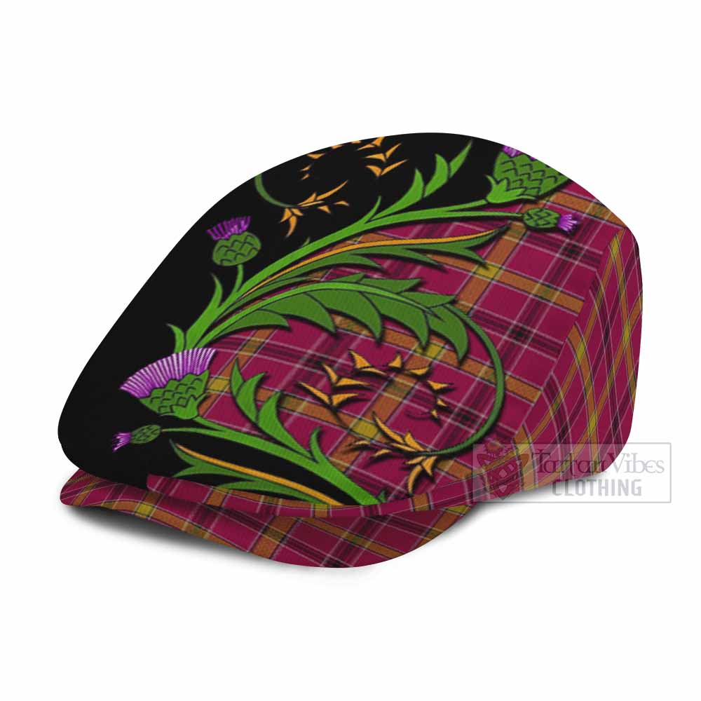 O'Meehan Tartan Flat Cap, Jeff Cap Scottish Thistle Pride Heritage Art - Tartan Vibes Clothing