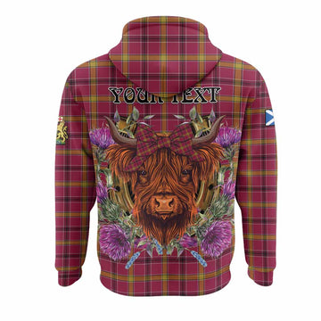 O'Meehan Tartan Hoodie Scottish Thistle Heilan Coo