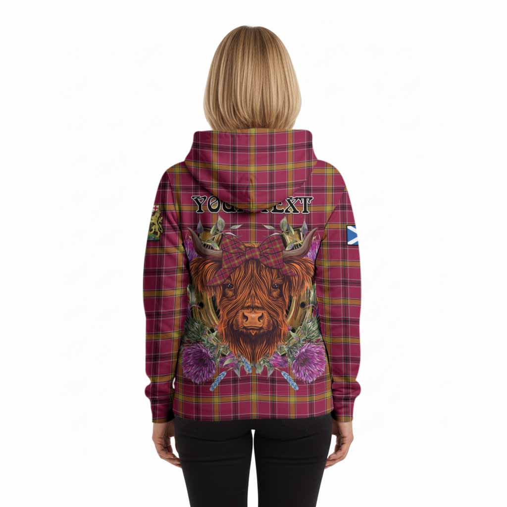 O'Meehan Tartan Hoodie Scottish Thistle Heilan Coo