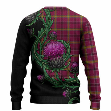 O'Meehan Tartan Knitted Sweater Resilient Scottish Thistle - Tartan Vibes Clothing