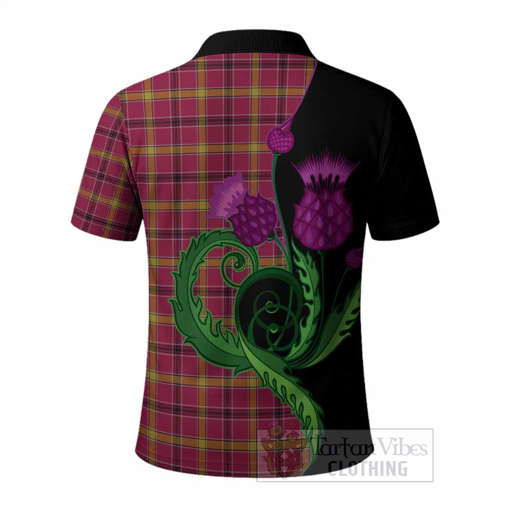 O'Meehan Tartan Polo Shirt Traditional Scottish Thistle