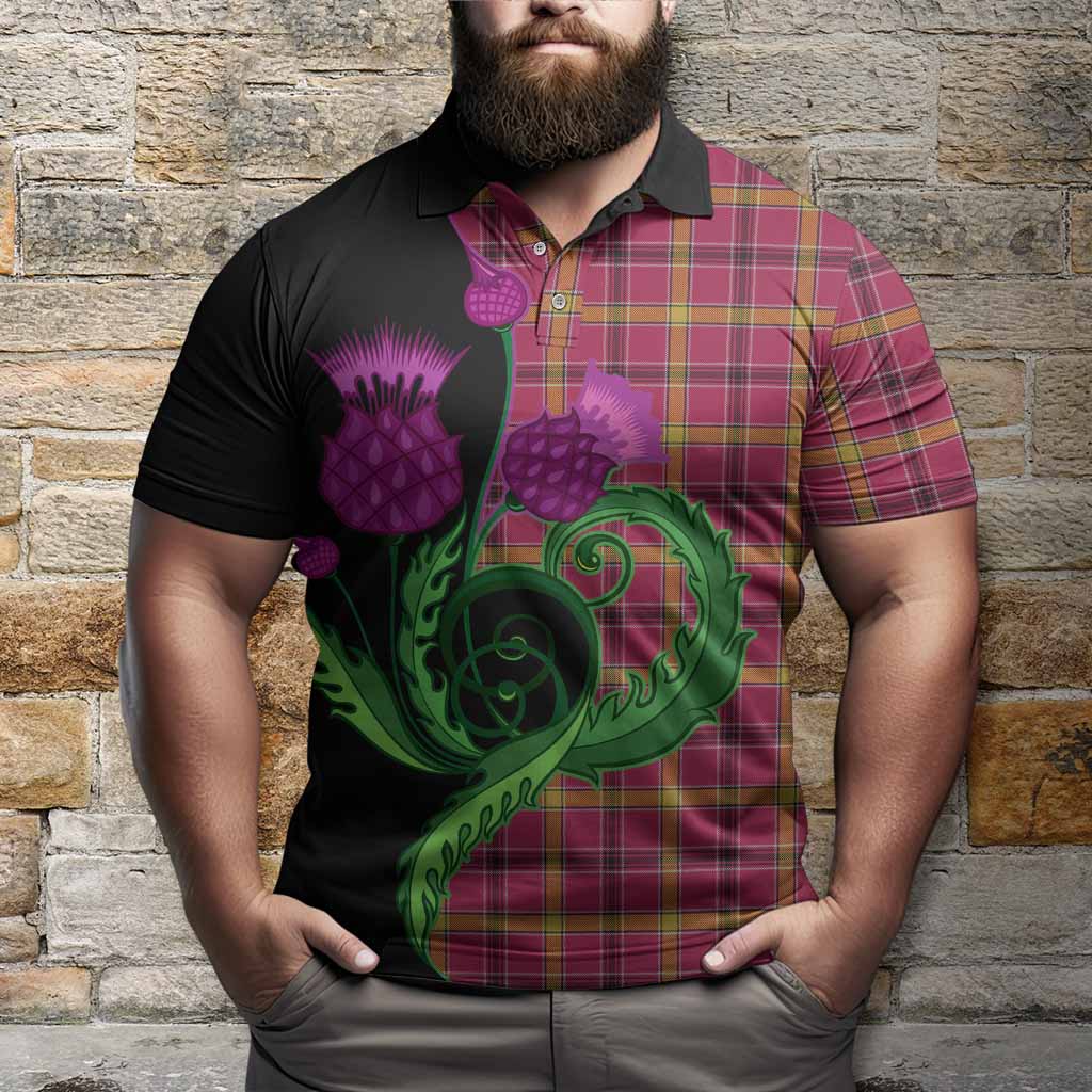 O'Meehan Tartan Polo Shirt Traditional Scottish Thistle