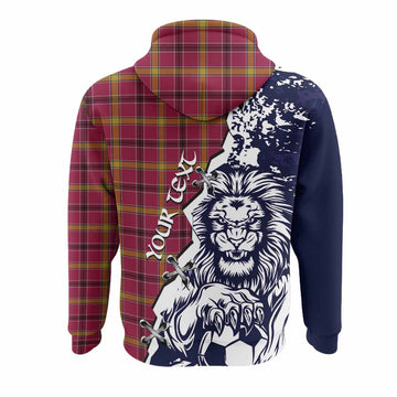O'Meehan Tartan Scottish Hoodie Angry Lion With Soccer Ball Style