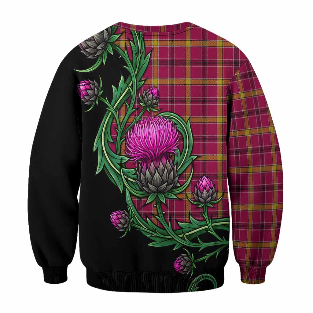 O'Meehan Tartan Sweatshirt Resilient Scottish Thistle - Tartan Vibes Clothing
