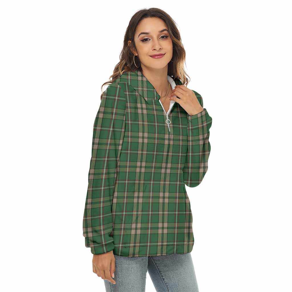 Tartan Vibes Clothing O'Neill (Neil) Tartan Women's Borg  Half Zip Fleece Hoodie
