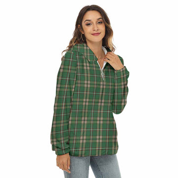 Tartan Vibes Clothing O'Neill (Neil) Tartan Women's Borg  Half Zip Fleece Hoodie