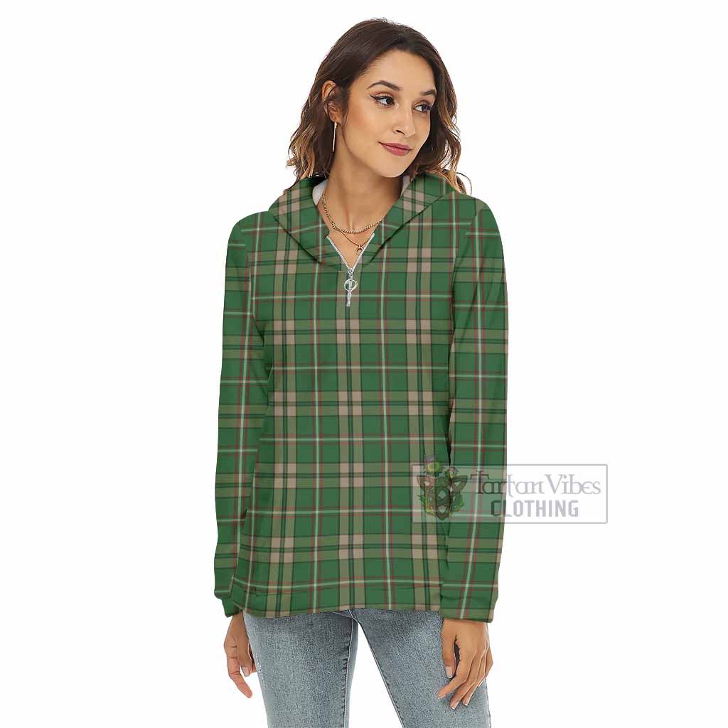 Tartan Vibes Clothing O'Neill (Neil) Tartan Women's Borg  Half Zip Fleece Hoodie