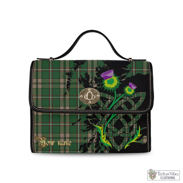 Tartan Vibes Clothing O'Neill (Neill) Modern Tartan Waterproof Canvas Bag with Scotland Map and Thistle Celtic Accents