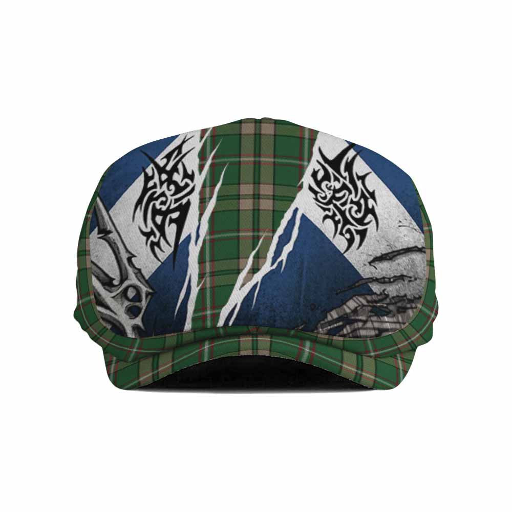 O'Neill (Neill) Tartan Flat Cap, Jeff Cap Scotland Flag Ripped Tribal Design