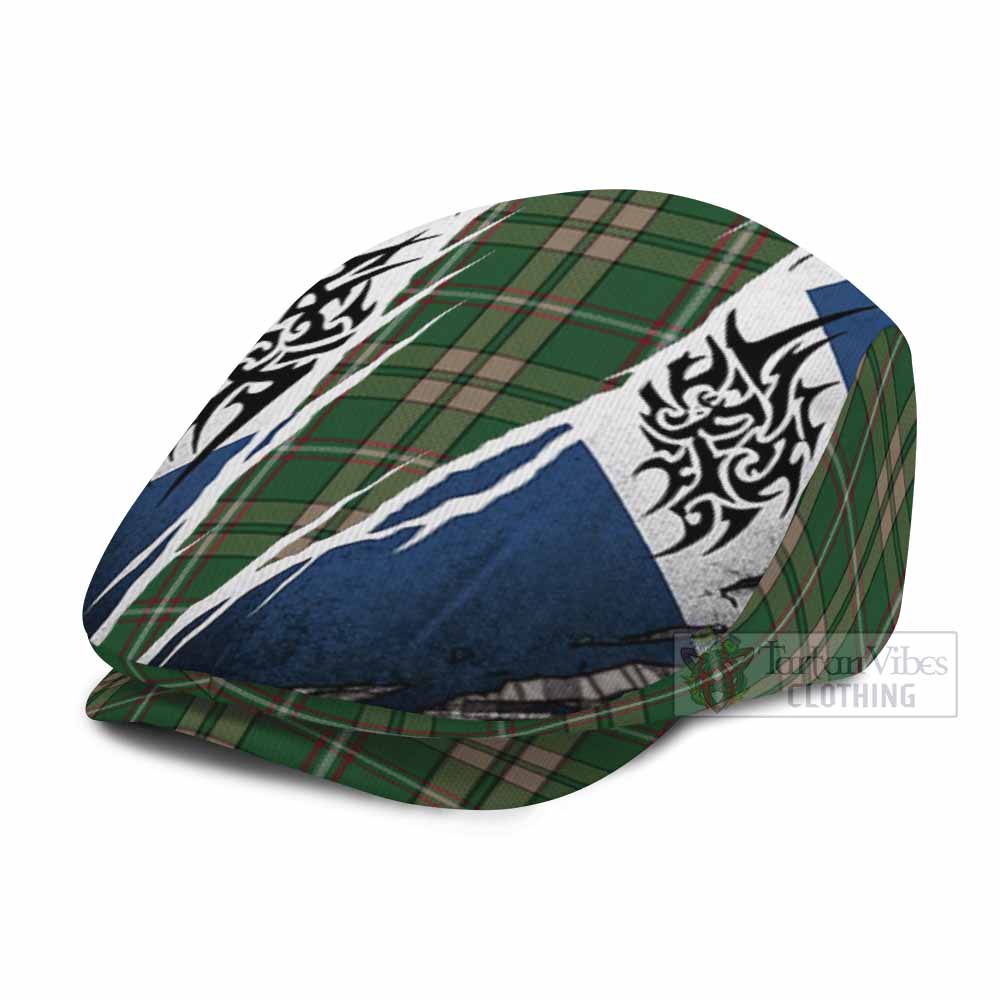 O'Neill (Neill) Tartan Flat Cap, Jeff Cap Scotland Flag Ripped Tribal Design
