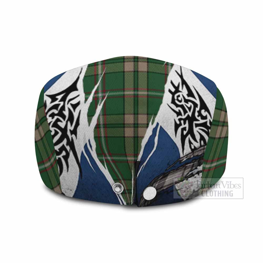 O'Neill (Neill) Tartan Flat Cap, Jeff Cap Scotland Flag Ripped Tribal Design