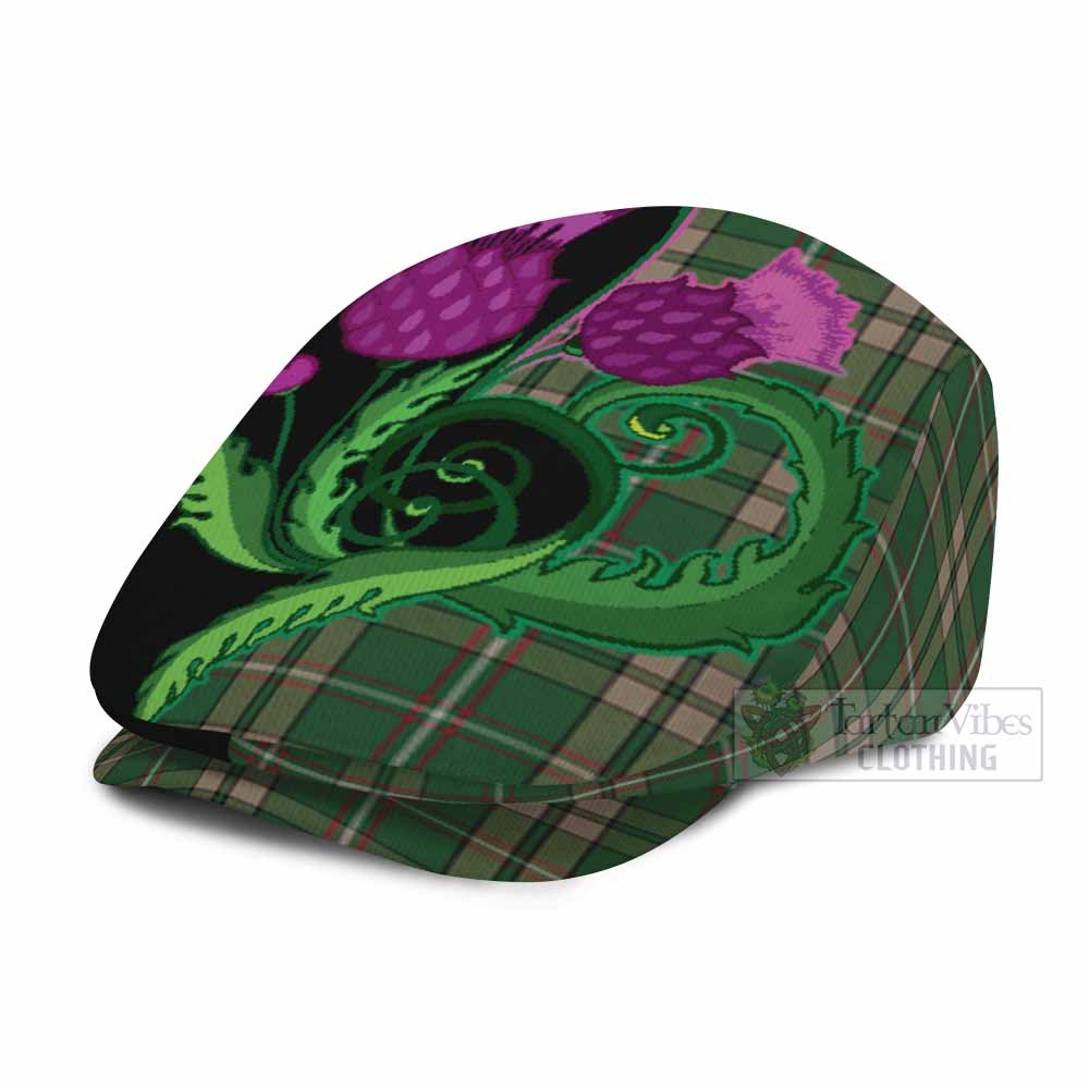 O'Neill (Neill) Tartan Flat Cap, Jeff Cap Traditional Scottish Thistle