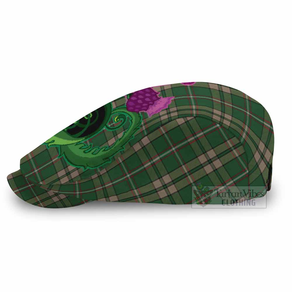 O'Neill (Neill) Tartan Flat Cap, Jeff Cap Traditional Scottish Thistle