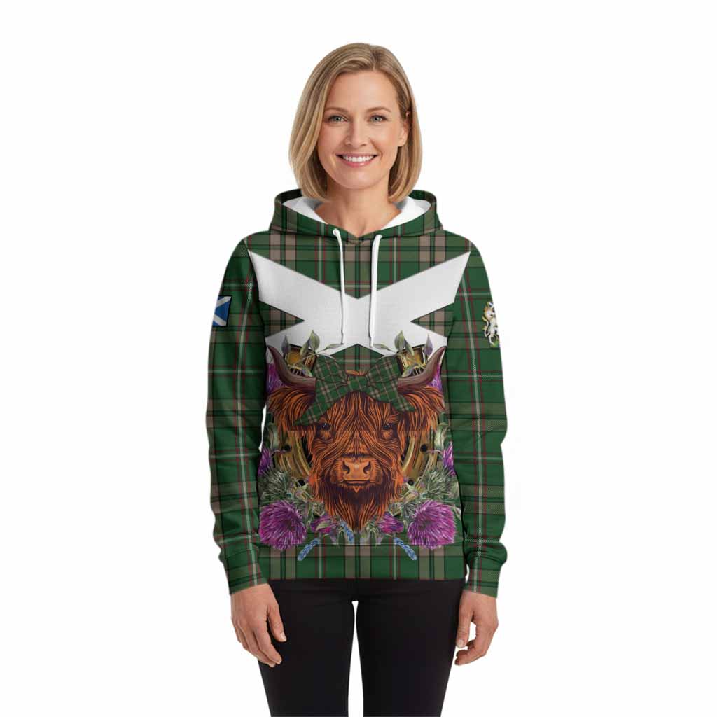 O'Neill (Neill) Tartan Hoodie Scottish Thistle Heilan Coo