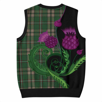 O'Neill (Neill) Tartan Knitted V-Neck Vest Traditional Scottish Thistle