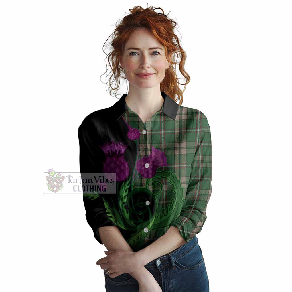 O'Neill (Neill) Tartan Women Casual Shirt Traditional Scottish Thistle
