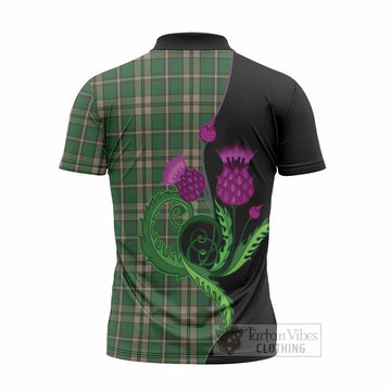 O'Neill (Neill) Tartan Zipper Polo Shirt Traditional Scottish Thistle