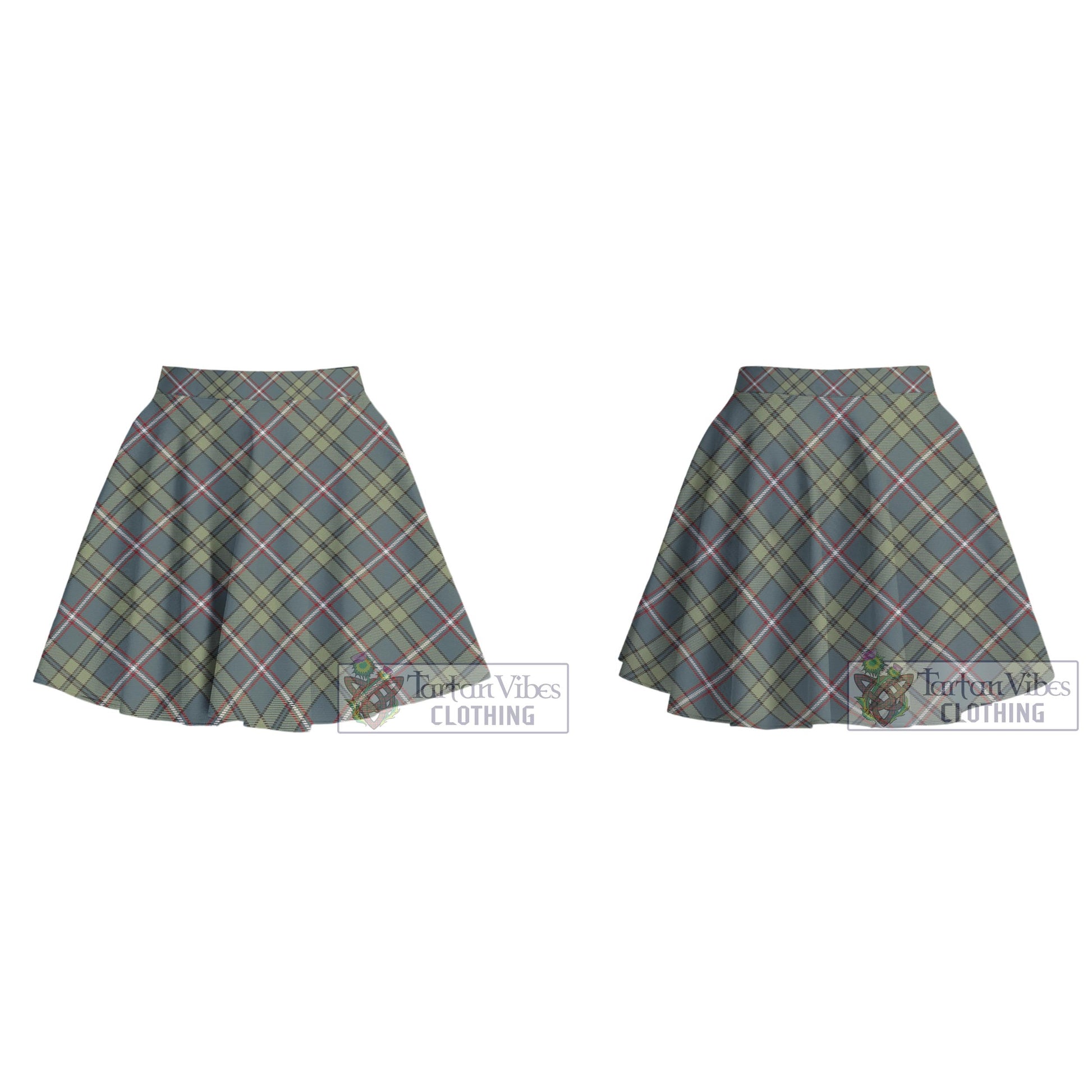 O'Neill (Neill) Weathered Tartan Women's Plated Mini Skirt Cross Style - Tartan Vibes Clothing
