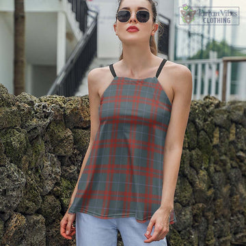 O'Neill Red (Neill Red) Weathered Tartan Loose Halter Neck Camisole Women - Tartan Vibes Clothing