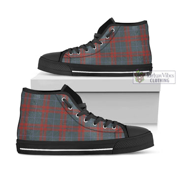 Tartan Vibes Clothing O'Neill Red (Neill Red) Weathered Tartan High Top Shoes