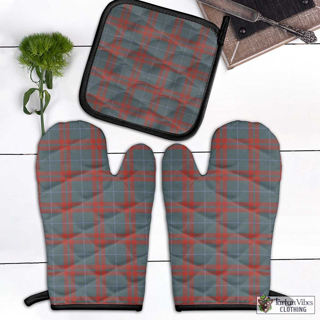 O'Neill Red (Neill Red) Weathered Tartan Combo Oven Mitt & Pot-Holder - Tartan Vibes Clothing