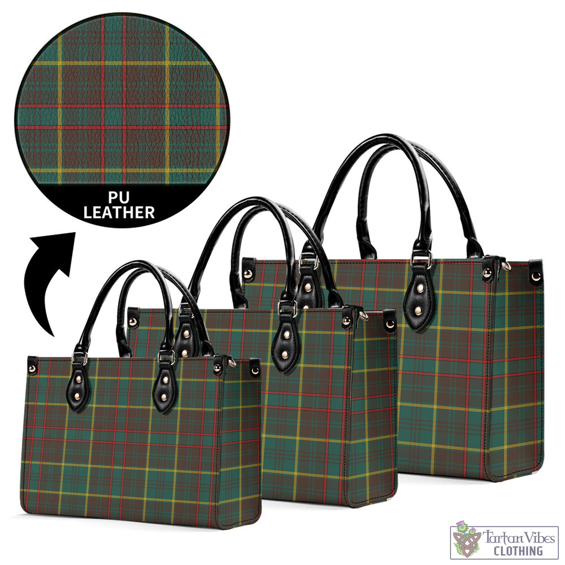 Tartan Vibes Clothing Ontario Province Canada Tartan Luxury Leather Handbags