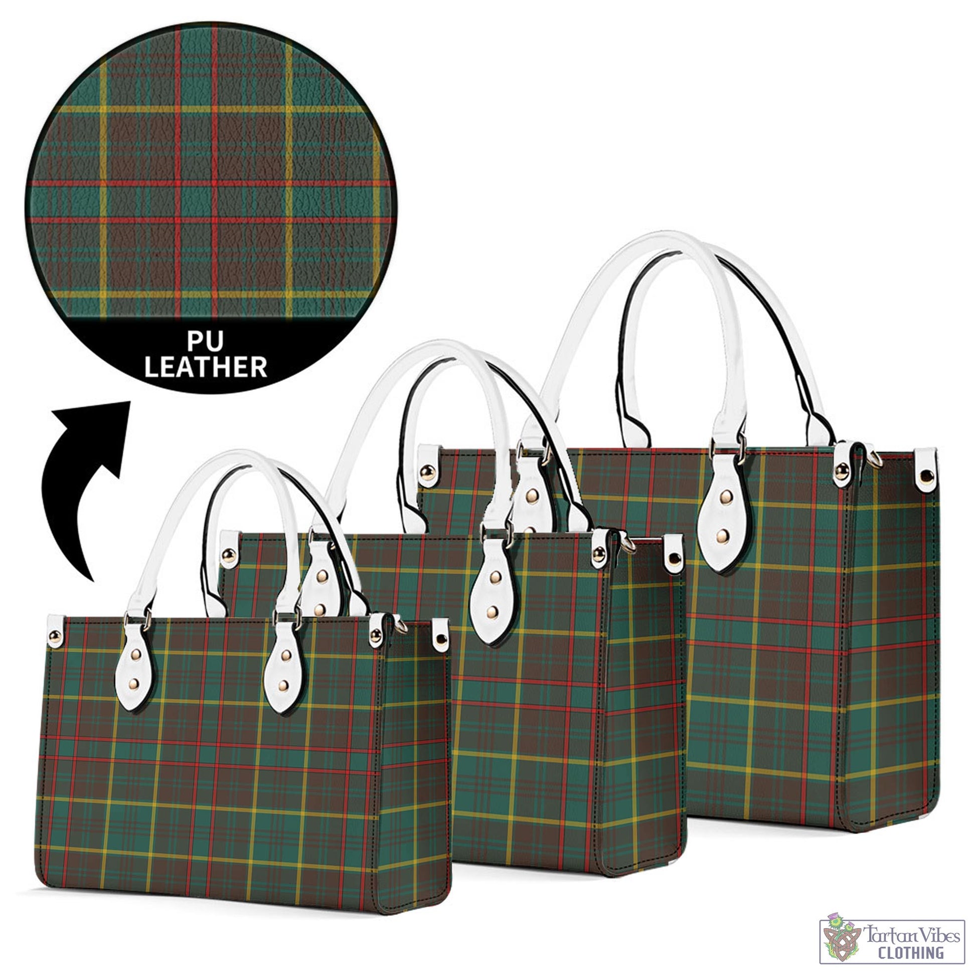 Tartan Vibes Clothing Ontario Province Canada Tartan Luxury Leather Handbags