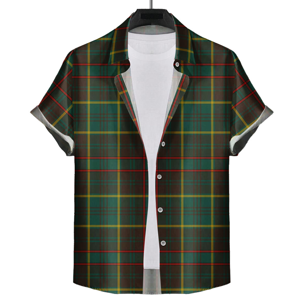 ontario-province-canada-tartan-short-sleeve-button-down-shirt