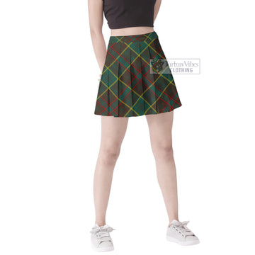 Ontario Province Canada Tartan Women's Plated Mini Skirt Cross Style