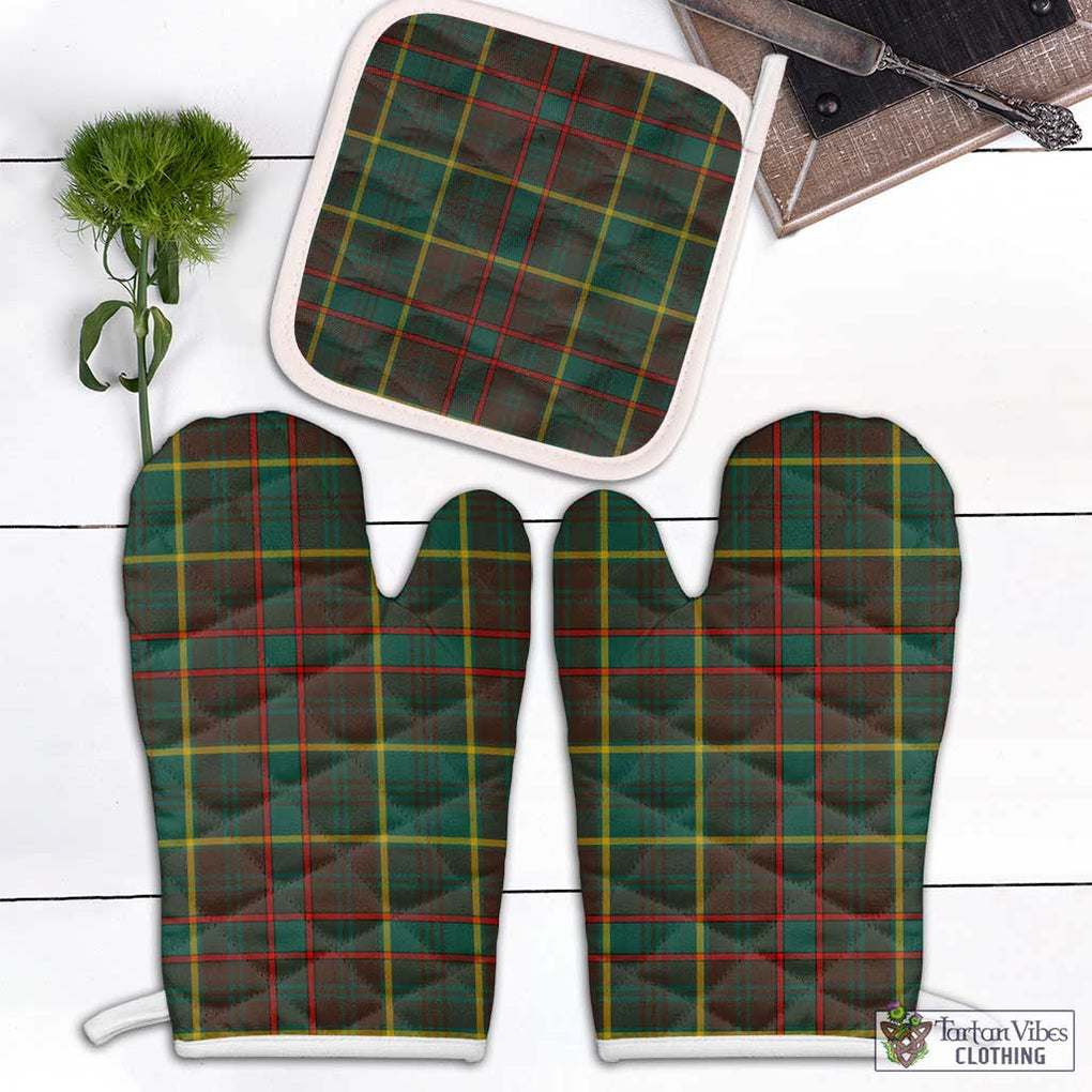 Ontario Province Canada Tartan Combo Oven Mitt & Pot-Holder Combo 1 Oven Mitt & 1 Pot-Holder White - Tartan Vibes Clothing