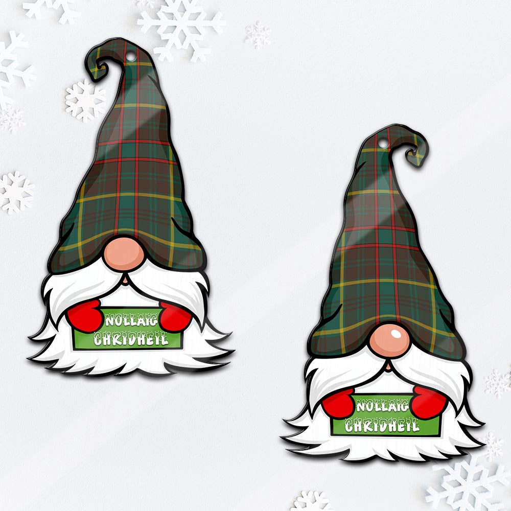 Ontario Province Canada Gnome Christmas Ornament with His Tartan Christmas Hat Mica Ornament - Tartanvibesclothing Shop