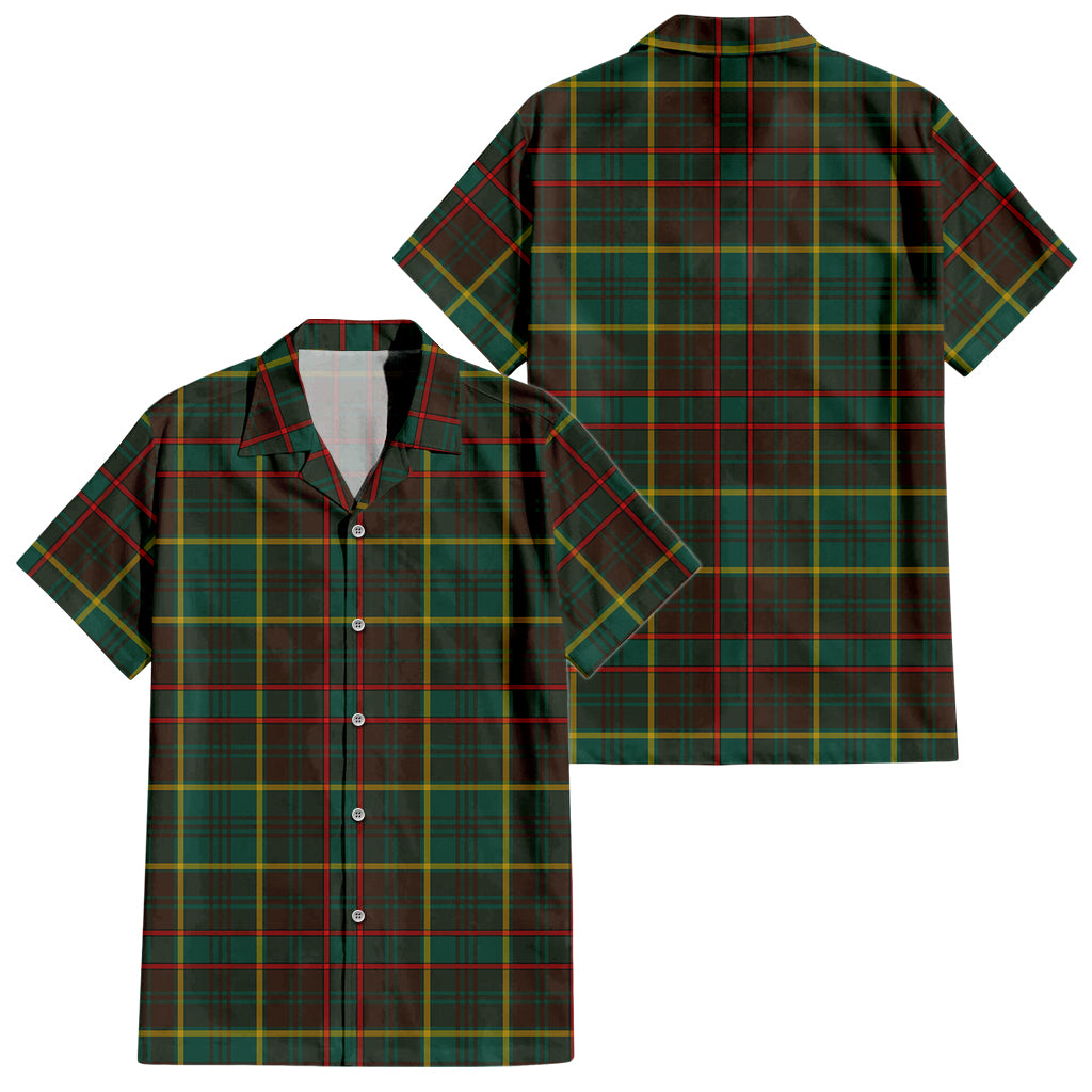 ontario-province-canada-tartan-short-sleeve-button-down-shirt