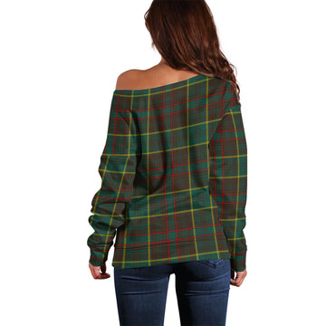 Ontario Province Canada Tartan Off Shoulder Women Sweater
