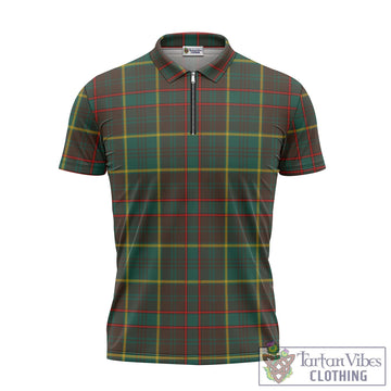 Ontario Province Canada Tartan Zipper Polo Shirt