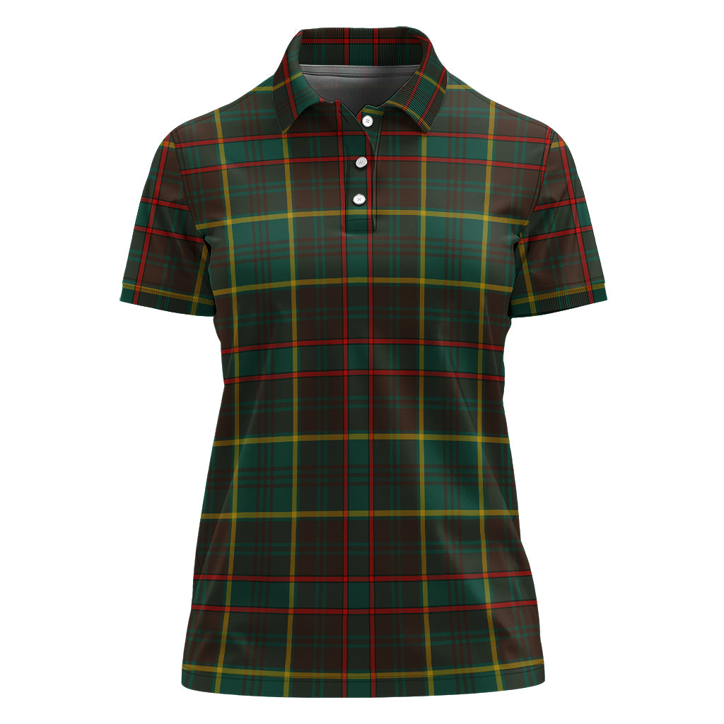 ontario-province-canada-tartan-polo-shirt-for-women