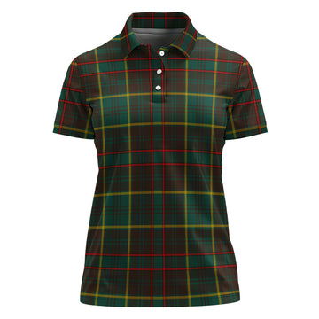 Ontario Province Canada Tartan Polo Shirt For Women