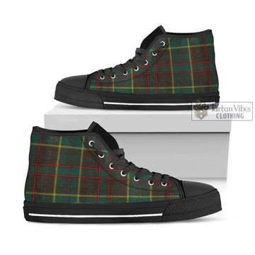 Ontario Province Canada Tartan High Top Shoes